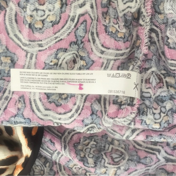 Anthropologie Mix Print Front Tied Button down Boho Size M - Picture 10 of 10